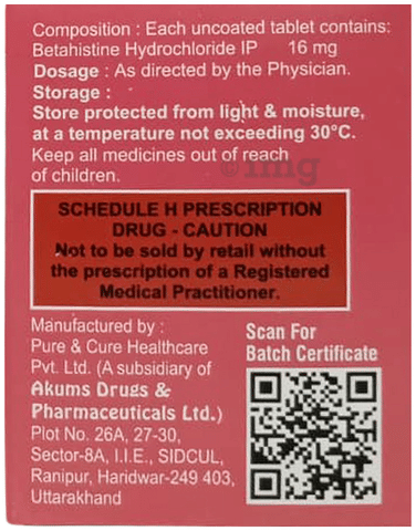 Vertihist 16 Tablet image
