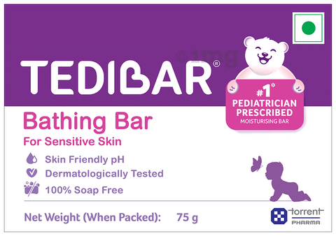 Tedibar Baby Bathing Bar for Sensitive Skin Soap Free Buy packet of 75.0 gm Soap at best price in India 1mg