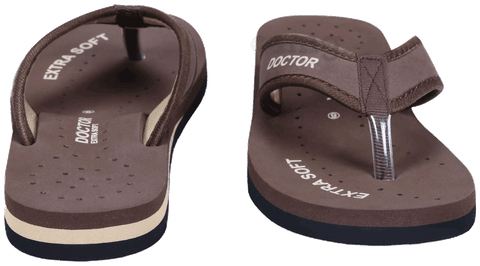 Doctor Extra Soft D 22 Diabetic Pregnancy Non Slip Lightweight Comfortable Slippers for Women Brown 6