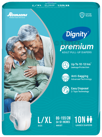 Dignity Premium Pull-Ups Adult Diaper L-XL: Buy packet of 10.0