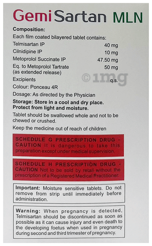 Gemisartan MLN Tablet ER image Gemisartan MLN Tablet ER image