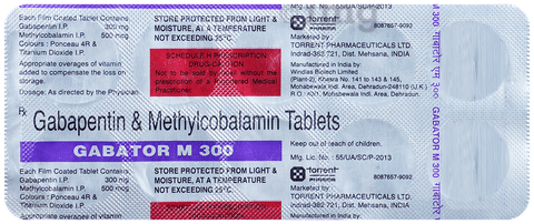 Gabator M 300mg/500mcg Tablet
