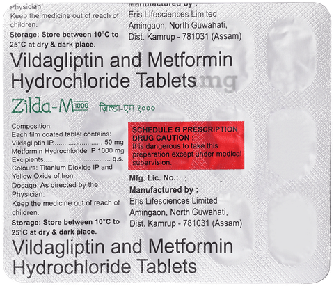 Zilda M 1000mg/50mg Tablet