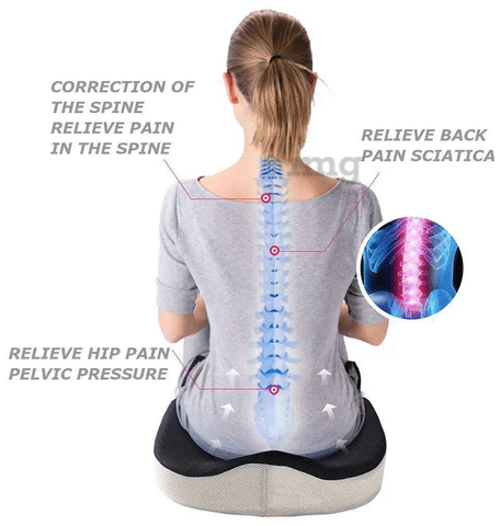 Coccyx Best Sciatica Cushion SUPERFINE COMFORT Orthopedic Memory