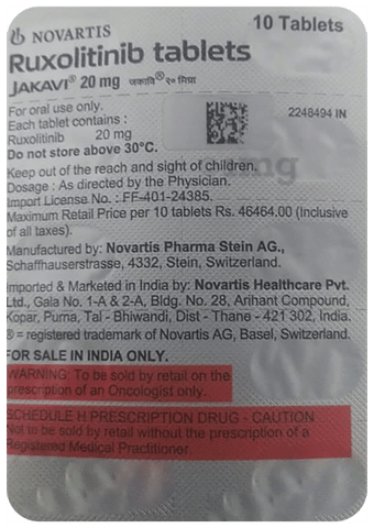 Jakavi 20mg Tablet image Jakavi 20mg Tablet image