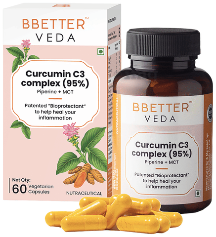 BBetter Veda Curcumin C3 Complex (95%) Vegetarian Capsule image