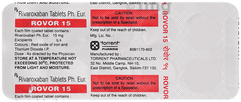 Rovor 15mg Tablet image