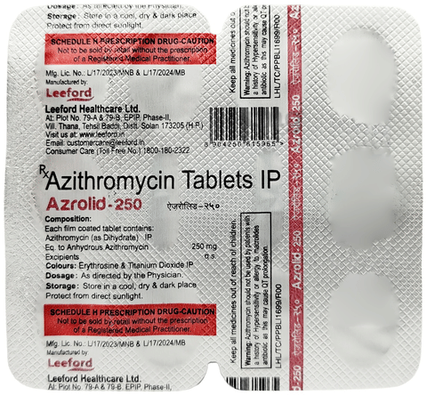 Azrolid 250mg Tablet image