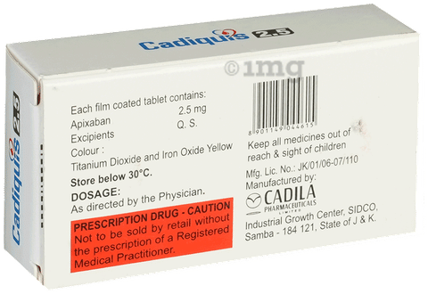 Cadiquis 2.5mg Tablet image Cadiquis 2.5mg Tablet image