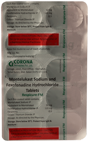 Respicure FM 10 mg/120 mg Tablet