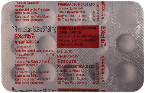Exafib 20mg Tablet image Exafib 20mg Tablet image