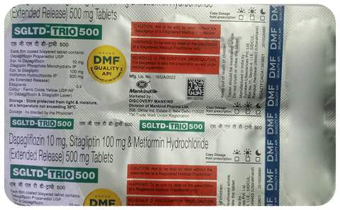 Sgltd-Trio 10mg/500mg/100mg Tablet