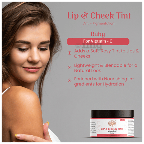 Pratha Vitamin C Ruby Anti-Pigmentation Lip & Cheek Tint: Buy jar of 10.0  gm Pack at best price in India | 1mg