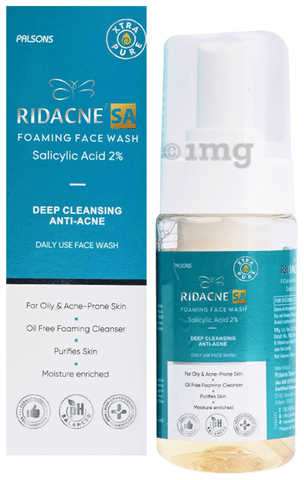 Ridacne SA Foaming Face Wash Buy pump bottle of 100.0 ml Face Wash at in India 1mg