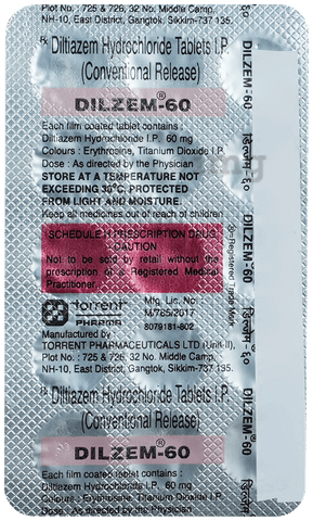 diltiazem 60 mg tablet