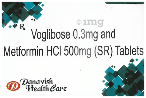 Danavish Metformin+Voglibose 500mg/0.3mg Tablet SR