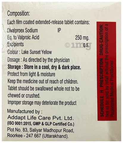Veldew ER 250 Tablet