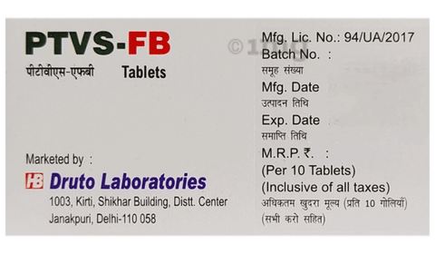 Ptvs FB 2mg/67.5mg Tablet image Ptvs FB 2mg/67.5mg Tablet image