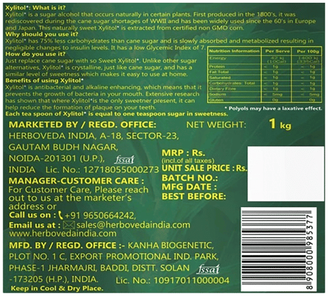 So Sweet Xylitol Natural Sweetener for Diabetics: Buy packet of