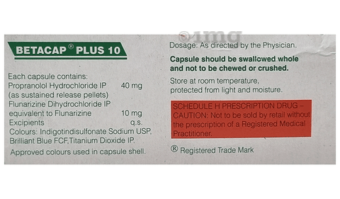 Betacap Plus 10 Capsule SR image Betacap Plus 10 Capsule SR image