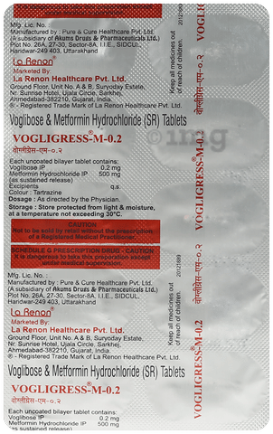 Vogligress-M 0.2 Tablet SR image Vogligress-M 0.2 Tablet SR image