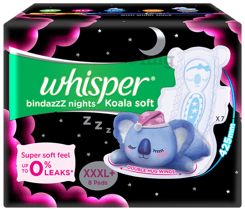 Whisper Bindazzz Nights Pads  Size XL+: Buy packet of 15.0 pads