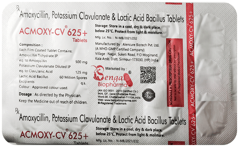 Acmoxy-CV 625 Tablet image Acmoxy-CV 625 Tablet image