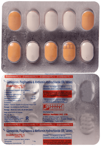 Endoformin PG 1mg/500mg/15mg Tablet SR
