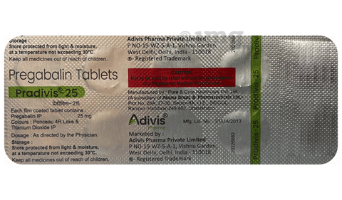 Pradivis 25 Tablet image