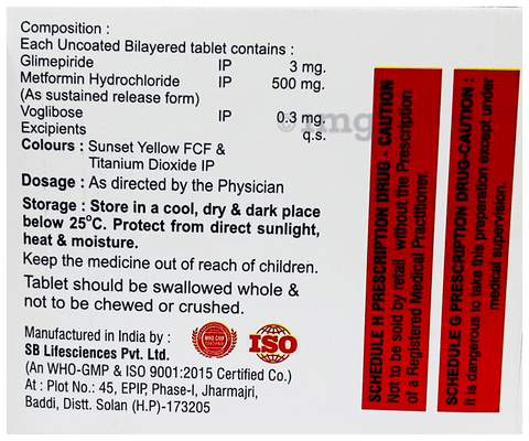 Vogprin-GM 3 Tablet SR image Vogprin-GM 3 Tablet SR image