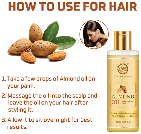 Nuerma Science Almond Oil: Buy bottle of 100 ml Oil at best price in India  | 1mg