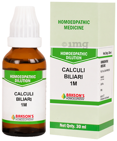 Bakson s Homeopathy Calculi Biliari Dilution 1M Buy bottle of 30.0 ml Dilution at best price in India 1mg
