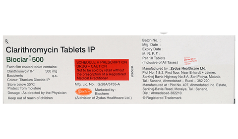 Bioclar 500 Tablet image Bioclar 500 Tablet image