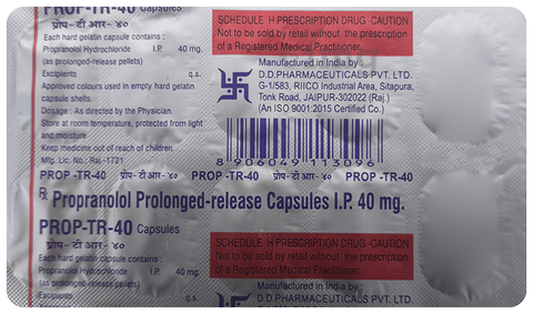 Prop TR 40mg Capsule image Prop TR 40mg Capsule image
