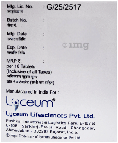 Lyceval CR 200 Tablet image Lyceval CR 200 Tablet image
