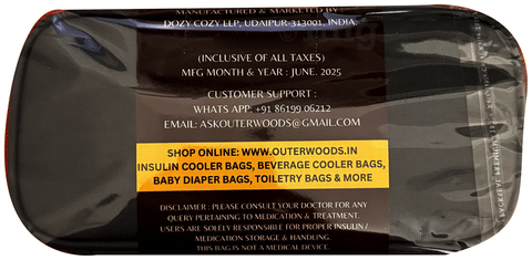 Outer Woods OW 12 Insulated Insulin Cooler Bag Grey: Buy box of - Main Image