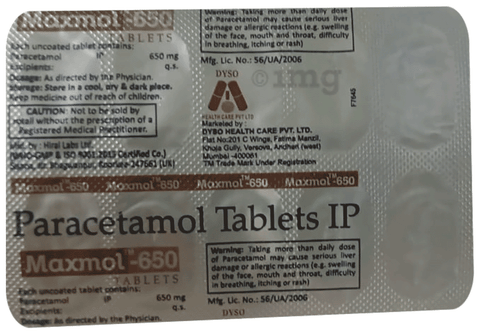 Maxmol 650 Tablet image