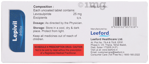 Lepivil 25mg Tablet image