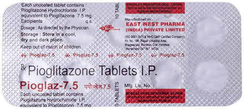 Pioglaz 7.5mg Tablet image