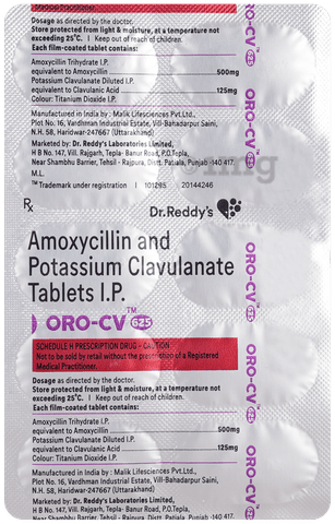 Oro-CV 625 Tablet image Oro-CV 625 Tablet image