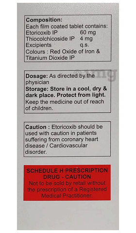 कोरोक्सीब टीएच 60mg/4mg टैबलेट image