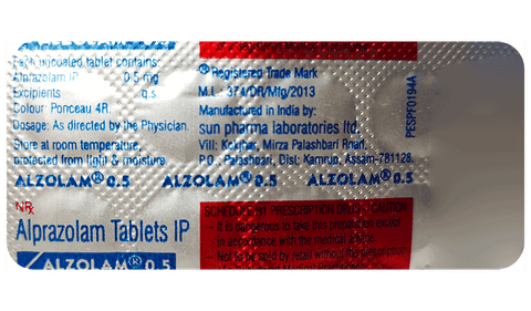Alzolam 0.5 Tablet image Alzolam 0.5 Tablet image