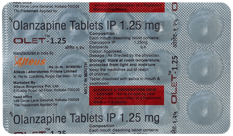 Olet 1.25mg Tablet image Olet 1.25mg Tablet image