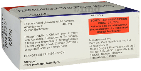 Albendazole 400mg Tablet image Albendazole 400mg Tablet image