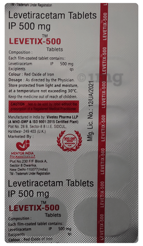 Levetix 500 Tablet image Levetix 500 Tablet image