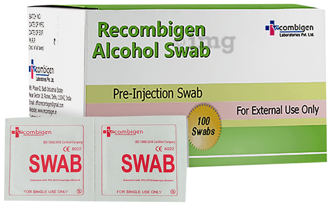 Recombigen Alcohol Swab 100 Each Buy combo pack of 4.0 Packs at