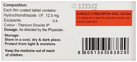 Hctzide 12.5mg Tablet image