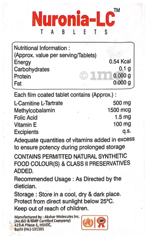 Nuronia-LC Tablet image Nuronia-LC Tablet image