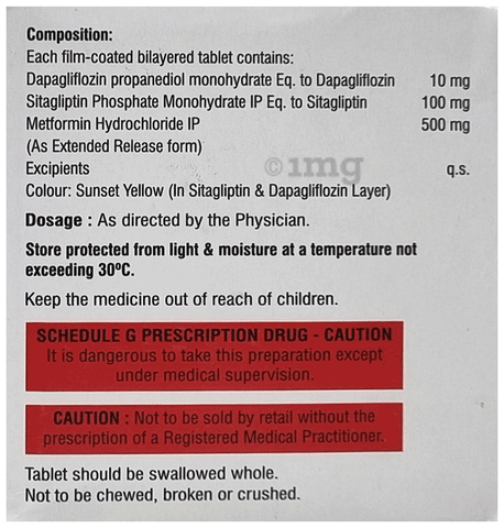 DAPamac Trio 10mg/500mg/100mg Tablet image