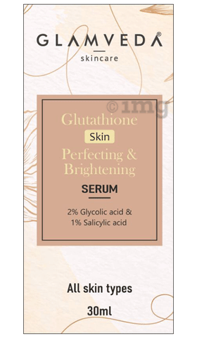 Glamveda Glutathione Skin Perfecting & Brightening Serum All Skin Types:  Buy bottle of 30.0 ml Serum at best price in India | 1mg